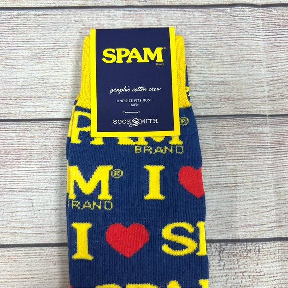 Sock Smith I Love Spam Mens Socks One Size NWT - Picture 3 of 5